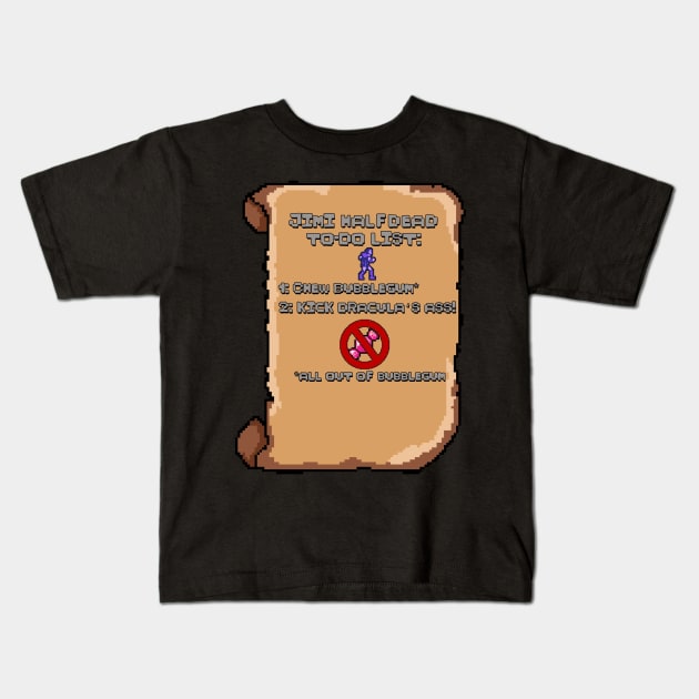 Jimi's To Do List Kids T-Shirt by Gameplay Fowl Store